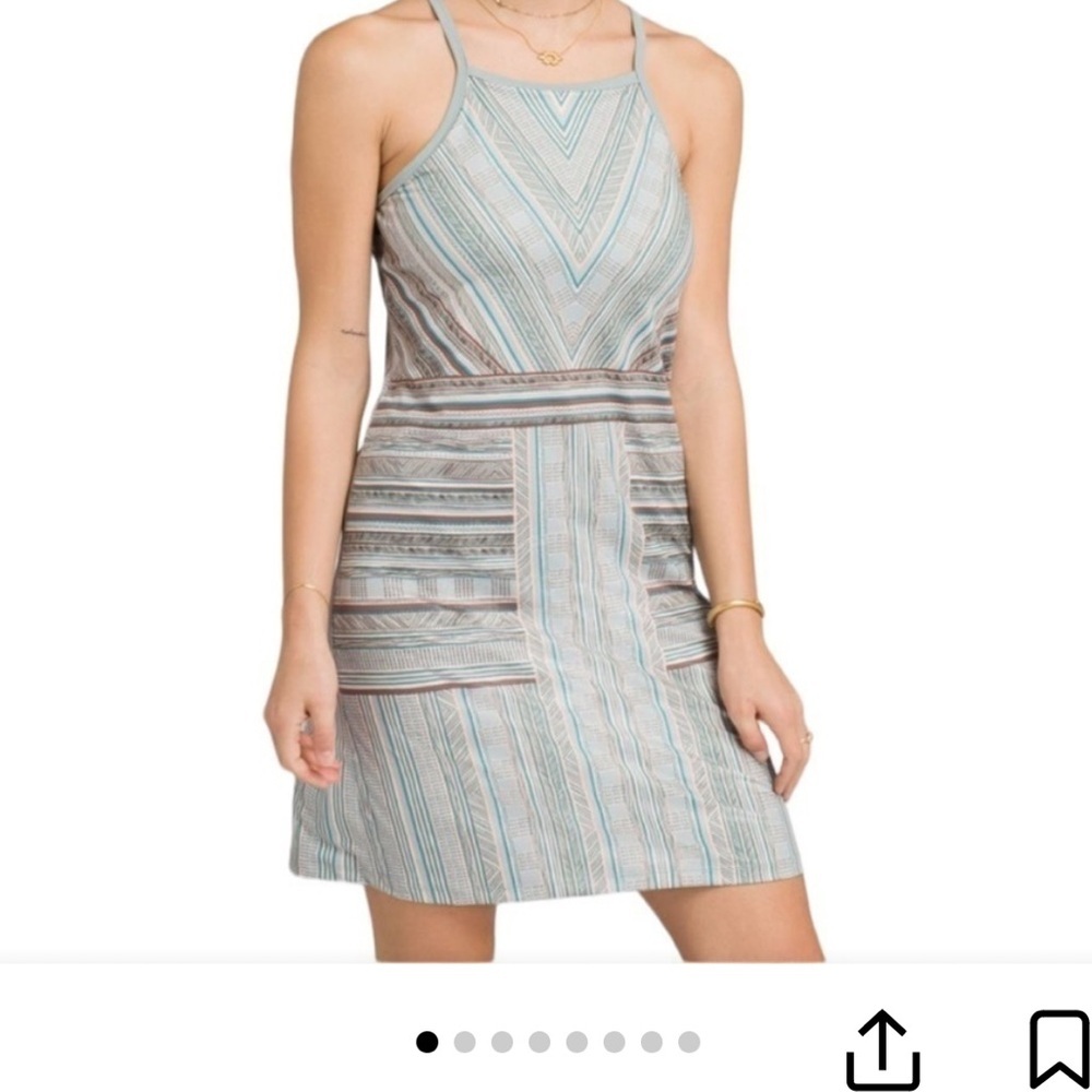 Prana women's Dress Ardor Agave Samba Built In Bra  green Sport Dress Size XL